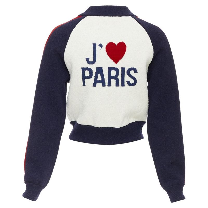 Pre Loved Dior Jadore Paris Knit Sweater Women White  Cream Coats